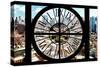 Giant Clock Window - City View - Manhattan III-Philippe Hugonnard-Stretched Canvas