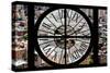 Giant Clock Window - City View - Manhattan IV-Philippe Hugonnard-Stretched Canvas