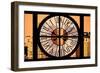 Giant Clock Window - City View - Manhattan Skyscrapers-Philippe Hugonnard-Framed Photographic Print