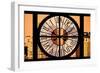 Giant Clock Window - City View - Manhattan Skyscrapers-Philippe Hugonnard-Framed Photographic Print