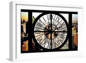 Giant Clock Window - City View - Manhattan-Philippe Hugonnard-Framed Photographic Print