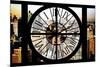 Giant Clock Window - City View - Manhattan-Philippe Hugonnard-Mounted Photographic Print