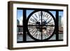 Giant Clock Window - City View with Brooklyn Bridge - New York City II-Philippe Hugonnard-Framed Photographic Print