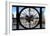 Giant Clock Window - City View with Brooklyn Bridge - New York City II-Philippe Hugonnard-Framed Photographic Print