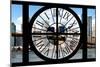 Giant Clock Window - City View with Brooklyn Bridge - New York City II-Philippe Hugonnard-Mounted Photographic Print