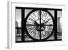 Giant Clock Window - City View with Brooklyn Bridge - New York City III-Philippe Hugonnard-Framed Photographic Print