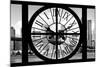 Giant Clock Window - City View with Brooklyn Bridge - New York City III-Philippe Hugonnard-Mounted Photographic Print