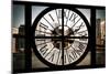 Giant Clock Window - City View with Brooklyn Bridge - New York City-Philippe Hugonnard-Mounted Photographic Print