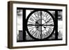 Giant Clock Window - City View with the Empire State and Chrysler Buildings - Manhattan II-Philippe Hugonnard-Framed Photographic Print