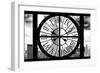 Giant Clock Window - City View with the Empire State and Chrysler Buildings - Manhattan II-Philippe Hugonnard-Framed Photographic Print