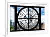 Giant Clock Window - City View with the Empire State and Chrysler Buildings - Manhattan III-Philippe Hugonnard-Framed Photographic Print