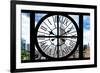 Giant Clock Window - City View with the Empire State and Chrysler Buildings - Manhattan III-Philippe Hugonnard-Framed Photographic Print