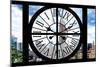 Giant Clock Window - City View with the Empire State and Chrysler Buildings - Manhattan III-Philippe Hugonnard-Mounted Photographic Print