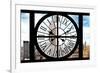 Giant Clock Window - City View with the Empire State and Chrysler Buildings - Manhattan-Philippe Hugonnard-Framed Photographic Print