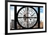 Giant Clock Window - City View with the Empire State and Chrysler Buildings - Manhattan-Philippe Hugonnard-Framed Photographic Print