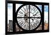 Giant Clock Window - City View with the Empire State and Chrysler Buildings - Manhattan-Philippe Hugonnard-Framed Photographic Print