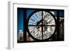 Giant Clock Window - City View with the Empire State Building-Philippe Hugonnard-Framed Photographic Print