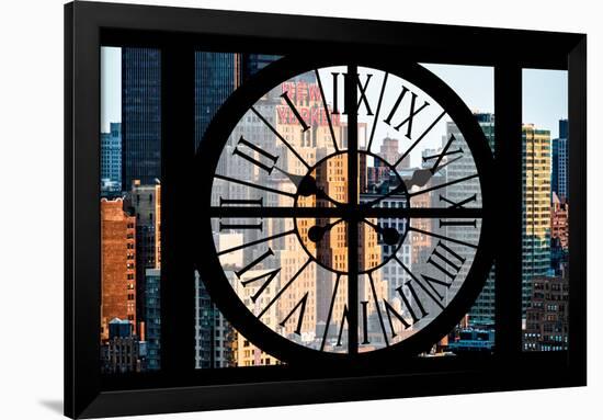 Giant Clock Window - City View with the New Yorker Hotel-Philippe Hugonnard-Framed Photographic Print