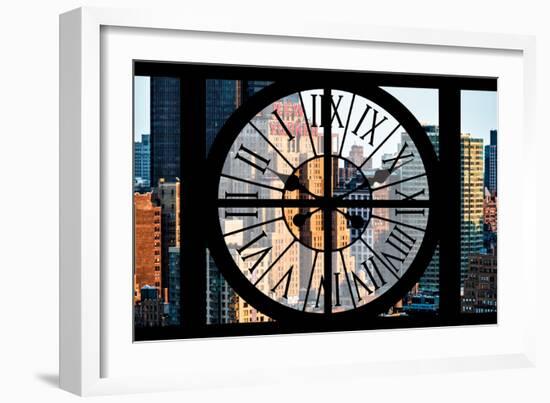 Giant Clock Window - City View with the New Yorker Hotel-Philippe Hugonnard-Framed Photographic Print