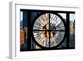 Giant Clock Window - City View with the New Yorker Hotel-Philippe Hugonnard-Framed Photographic Print