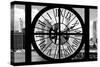 Giant Clock Window - City View with the One World Trade Center - New York III-Philippe Hugonnard-Stretched Canvas