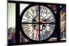 Giant Clock Window - Manhattan City View - Canal Street II-Philippe Hugonnard-Mounted Photographic Print