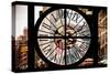 Giant Clock Window - Manhattan City View - Canal Street-Philippe Hugonnard-Stretched Canvas