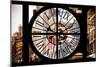 Giant Clock Window - Manhattan City View - Canal Street-Philippe Hugonnard-Mounted Photographic Print