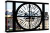 Giant Clock Window - Manhattan City View-Philippe Hugonnard-Stretched Canvas