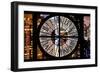 Giant Clock Window - Night View of Manhattan Buildings-Philippe Hugonnard-Framed Photographic Print