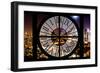 Giant Clock Window - Night View of Manhattan - Hell's Kitchen-Philippe Hugonnard-Framed Photographic Print