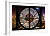 Giant Clock Window - Night View of Manhattan - Hell's Kitchen-Philippe Hugonnard-Framed Photographic Print