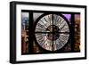 Giant Clock Window - Night View of Manhattan II-Philippe Hugonnard-Framed Photographic Print