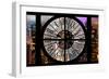 Giant Clock Window - Night View of Manhattan II-Philippe Hugonnard-Framed Photographic Print