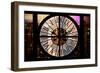 Giant Clock Window - Night View of Manhattan IV-Philippe Hugonnard-Framed Photographic Print