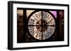 Giant Clock Window - Night View of Manhattan IV-Philippe Hugonnard-Framed Photographic Print