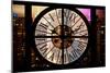 Giant Clock Window - Night View of Manhattan IV-Philippe Hugonnard-Mounted Photographic Print