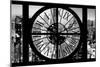 Giant Clock Window - Night View of Manhattan - New York City IV-Philippe Hugonnard-Mounted Photographic Print