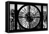 Giant Clock Window - Night View of Manhattan - New York City IV-Philippe Hugonnard-Framed Stretched Canvas