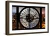 Giant Clock Window - Night View of Manhattan - New York City-Philippe Hugonnard-Framed Photographic Print