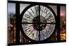 Giant Clock Window - Night View of Manhattan - New York City-Philippe Hugonnard-Mounted Photographic Print