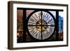 Giant Clock Window - Night View of Manhattan - Times Square-Philippe Hugonnard-Framed Photographic Print