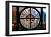 Giant Clock Window - Night View of Manhattan - Times Square-Philippe Hugonnard-Framed Photographic Print