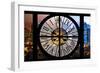 Giant Clock Window - Night View of Manhattan - Times Square-Philippe Hugonnard-Framed Photographic Print