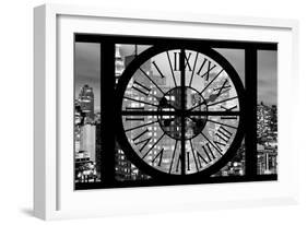 Giant Clock Window - Night View of Manhattan VI-Philippe Hugonnard-Framed Photographic Print