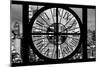 Giant Clock Window - Night View of Manhattan VI-Philippe Hugonnard-Mounted Photographic Print
