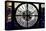 Giant Clock Window - Night View of Manhattan with Foggy III-Philippe Hugonnard-Stretched Canvas