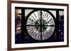 Giant Clock Window - Night View of Manhattan with Foggy III-Philippe Hugonnard-Framed Photographic Print