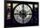 Giant Clock Window - Night View of Manhattan with Foggy III-Philippe Hugonnard-Framed Photographic Print