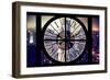 Giant Clock Window - Night View of Manhattan with Foggy IV-Philippe Hugonnard-Framed Photographic Print